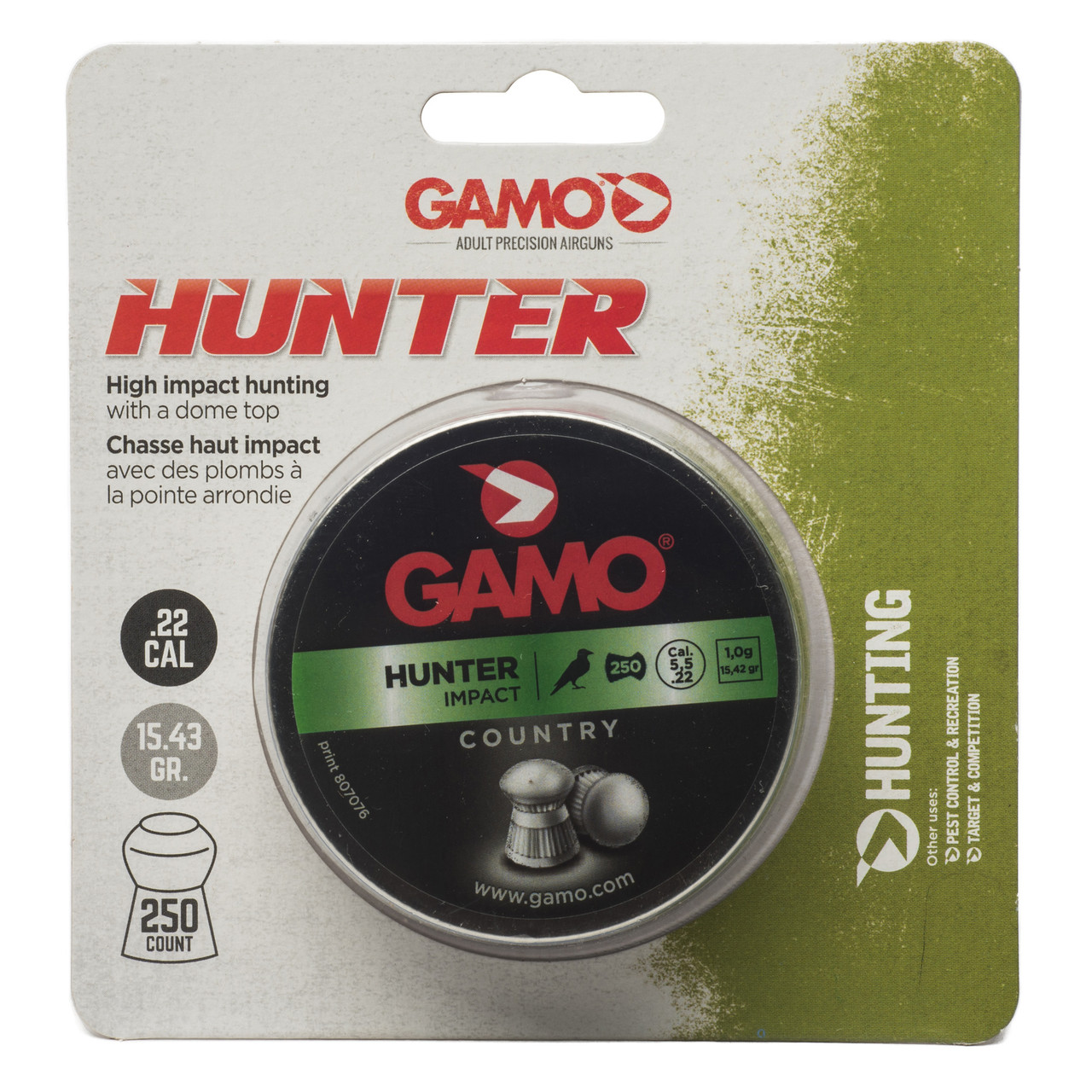 Gamo Hunter Round Nose 22cal 250ct