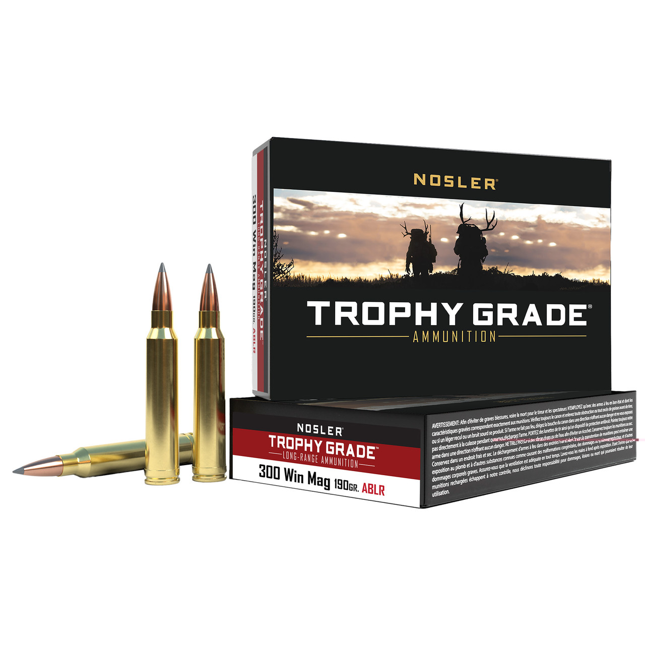 Nosler Trophy Grade, 300 Winchester Magnum, 190 Grain, AccuBond Long Range, 20 Round Box 60126