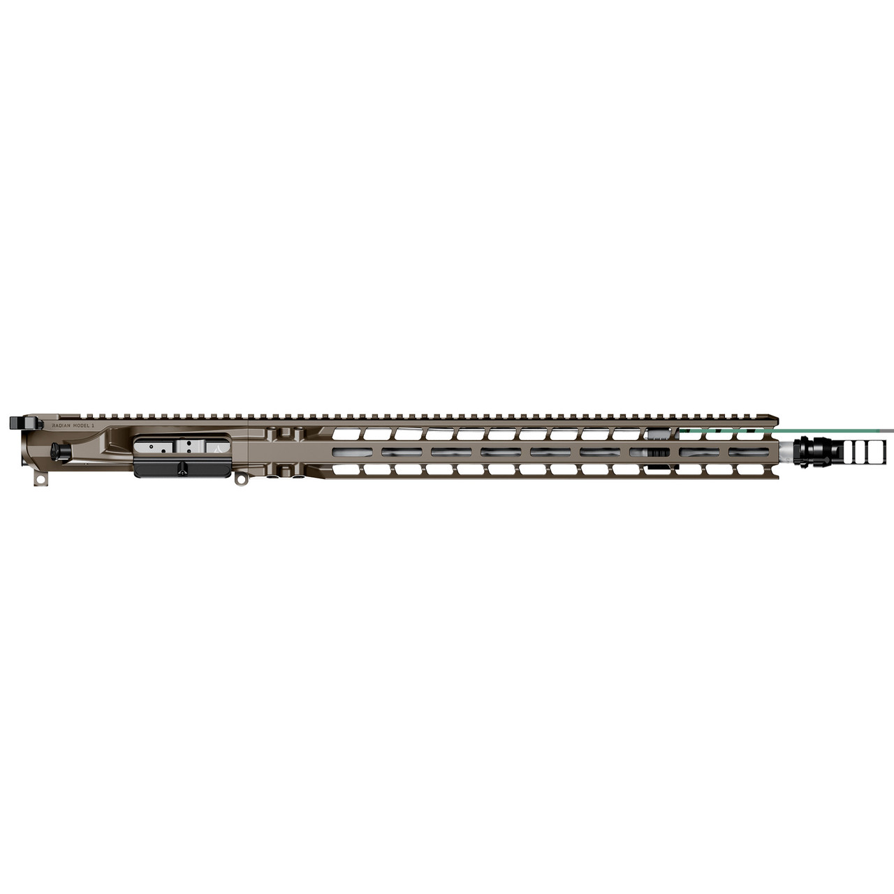 Radian Weapons Complete Upper, 6MM ARC, 18" Barrel, 1:7 Twist, Dead Air KeyMo Muzzle Brake, Rifle-Length Gas, 17" M-LOK Handguard, Radian Raptor-SD Charging Handle, Radian Enhanced Bolt Carrier Group, Cerakote Finish, Brown R0904