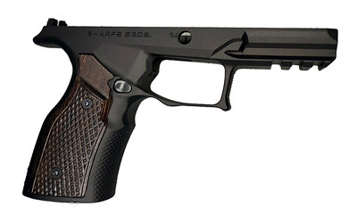 Sharps Bros. Grip Module, Fits Taurus GX4 Carry, 7075 Aluminum Construction, Anodized Finish, Black, Wenge Wood Grip Panels SBGM31