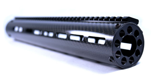 5" Carbon Fiber MLOK Hand Guard, Free Float M-lok HandGuard AR-15 (HG-0615600) side