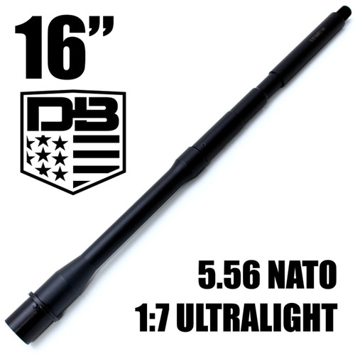 Diamondback Light Weight Barrel | 5.56 NATO | 16", 1:7 Twist | Carbine Length System | Melonite