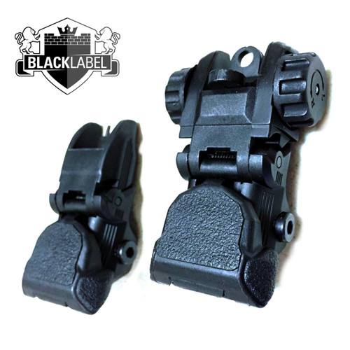 Black Label Polymer Back Up/Flip Up Iron Sights