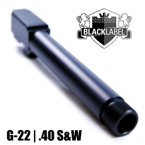 BLACK LABEL G22 .40 S&W BLACK NITRIDE  STAINLESS THREADED BARREL FOR GLOCK 22