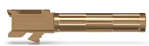 Lantac 9INE Drop In Replacement Barrel GLOCK 17 Fluted/Non-Threaded 9mm Luger 1:10" Twist Stainless Steel Bronze Finish