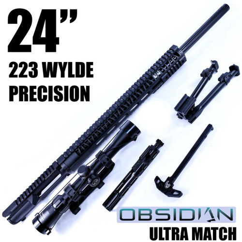 24 OBSIDIAN ULTRA MATCH PRECISION UPPER | 1:9 | SCOUT 16 | 5.56 WYLDE STRAIGHT FLUTED |