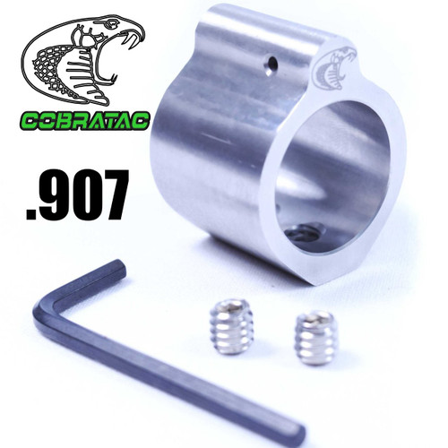 Micro Gas Block Lo-Pro Profile, .907, Stainless Steel