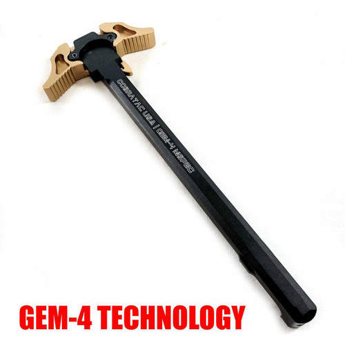 FIREHOG MOD-GEM2 Ambi Charging Handle with Gas Exhaust Mitigation or TAN AR 15 .223/5.56