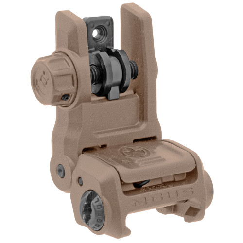 Magpul MBUS 3 Back-Up Rear Sight, Rapid-Select Rear Aperture System, Ambi Push-Button Deploy, Fits Picatinny, FDE