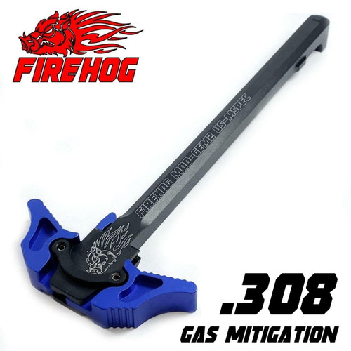 FIREHOG FireHog MOD-GEM4 Ambi Charging Handle with Gas Exhaust Mitigation or Blue AR 10 .308/7.62