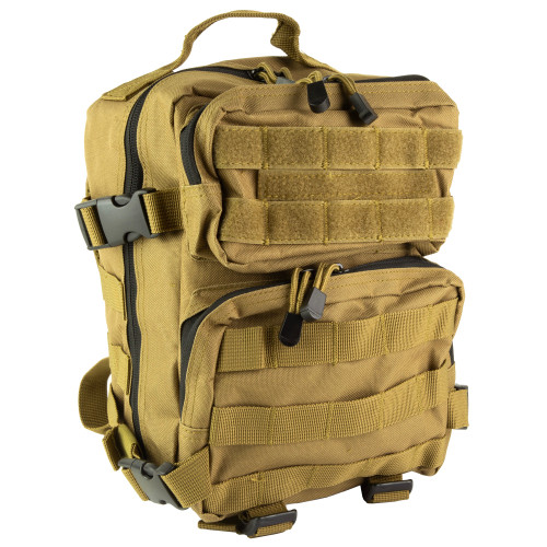 NcSTAR Every Day Pack, Backpack, 12.5"x11.5"x3" Main Compartment, Black, Two Small Compartments with Four Cinch Straps, Molle Webbing, Adjustable Bottom Straps CVEDP3056T