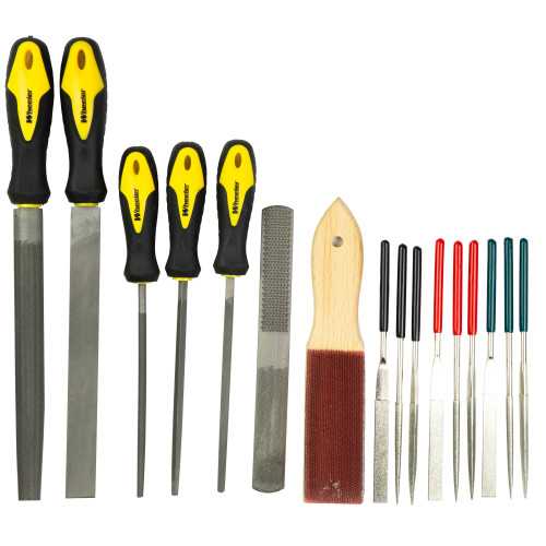 Wheeler Professional Gunsmithing File Set, 18 Piece, Includes Carrying Case, Black 710908
