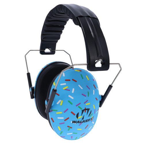 Walker's Folding Earmuff, Small, Blue Sprinkle GWP-FKDM-SPRNKBL