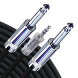 Y-Cable 3.5mm TRS - 1/4 TS