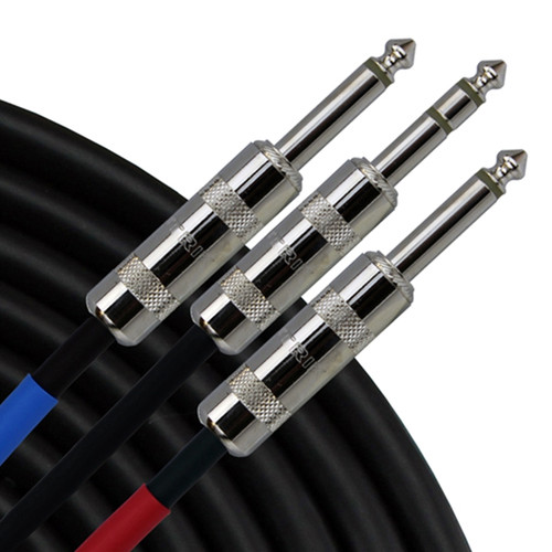 Y-Cable 1/4" TRS - 1/4" TS