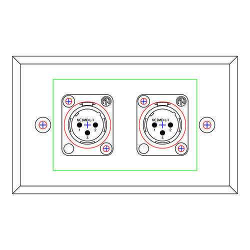SP-2DMN Wall Plate