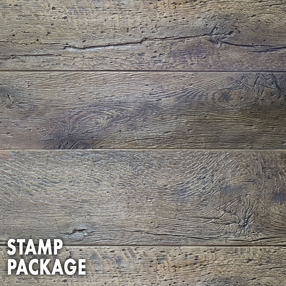Hand Hewn Wood Timber Planks Concrete Stamp Set