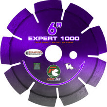 Diamond Products 64145 6" x .095 x 1" Purple First-Cut Expert Blade with Skid Plate