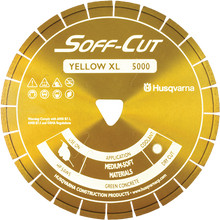 Husqvarna XL6-5000 6" Yellow Soff-Cut Blade with Skid Plate