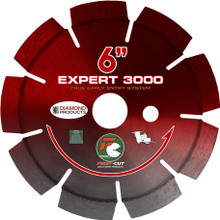 Diamond Products 64149 6" x .095 x 1" Red First-Cut Expert Blade with Skid Plate