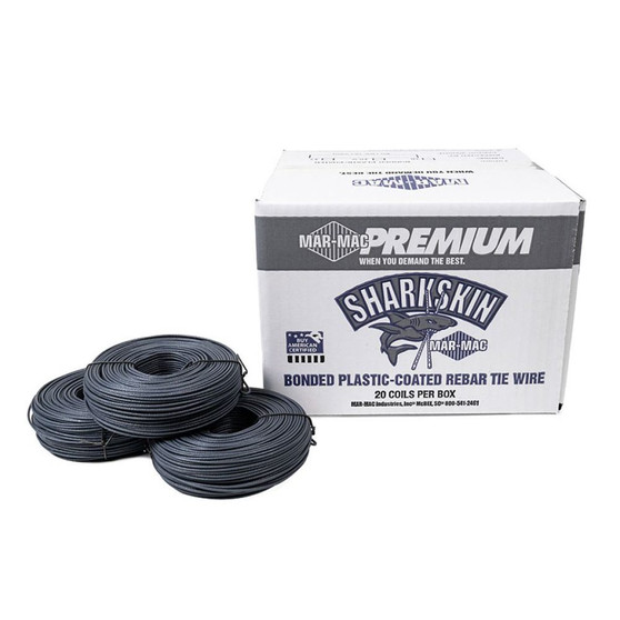 MAR-MAC Shark Skin Rebar Tie Wire with the box next to it.