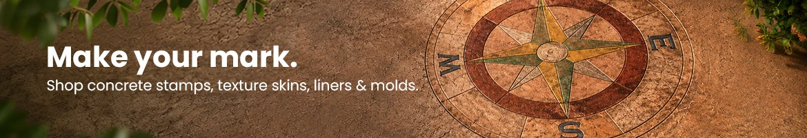Proline Compass Rose Medallion used on concrete on the ground stained colors.