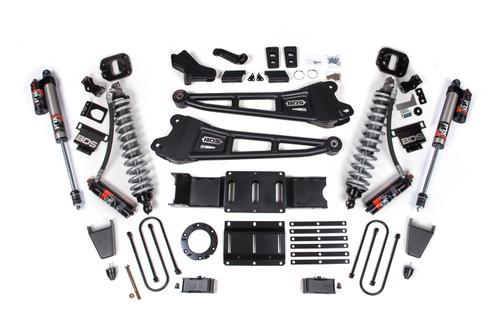 2019-2024 Ram 3500 4wd 4" Radius Arm Suspension Lift Kit, 2" Rear, Block w/ Over - BDS1707PESB
