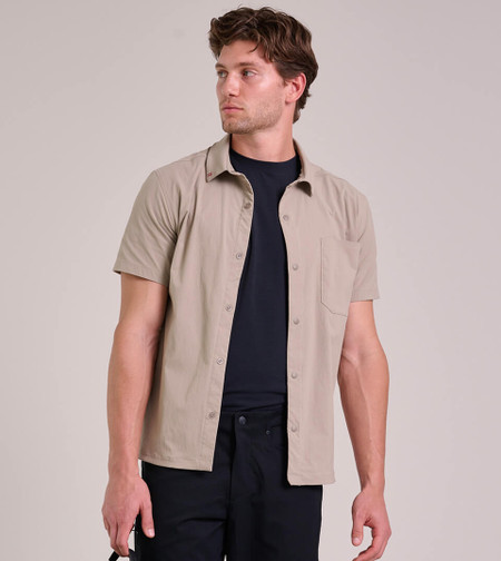 Black Mikey Snap Button Up Short Sleeve Shirt 