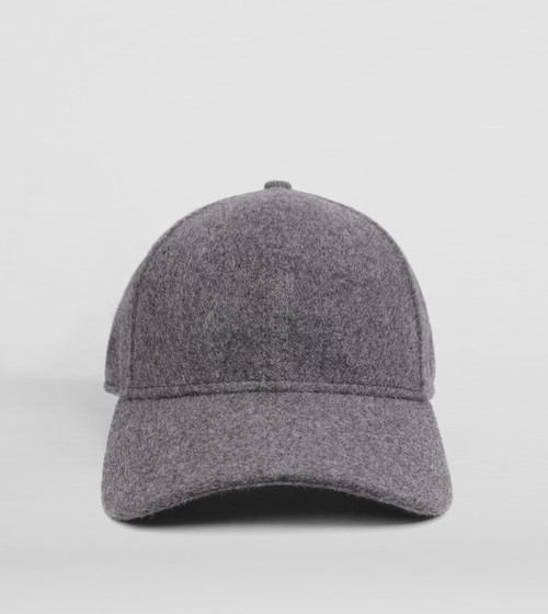 Grey Cashmere Insulated Baseball Hat