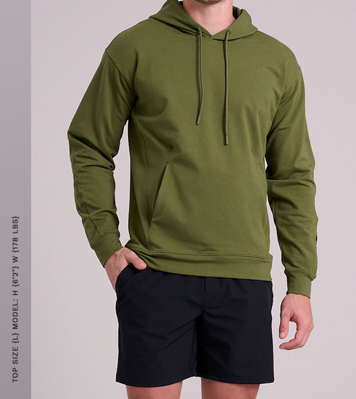 green hoodie