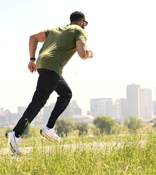 a man performing jogging