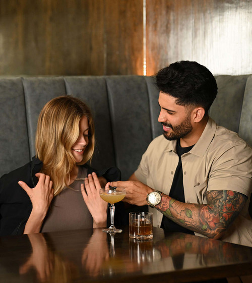 couple at a dinner