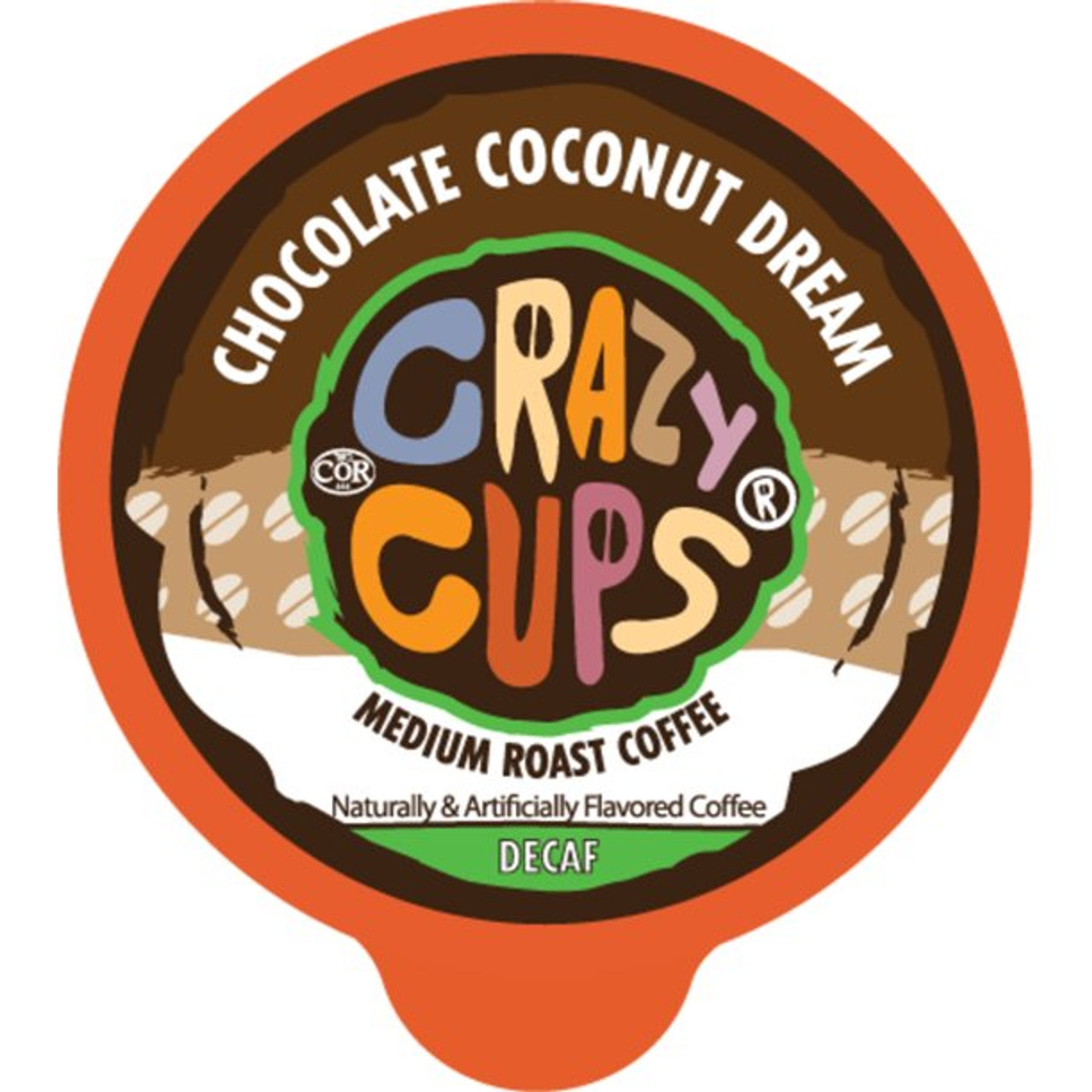Crazy Cups Chocolate Coconut Dream Decaf K Cup Pods Coffee Crazy