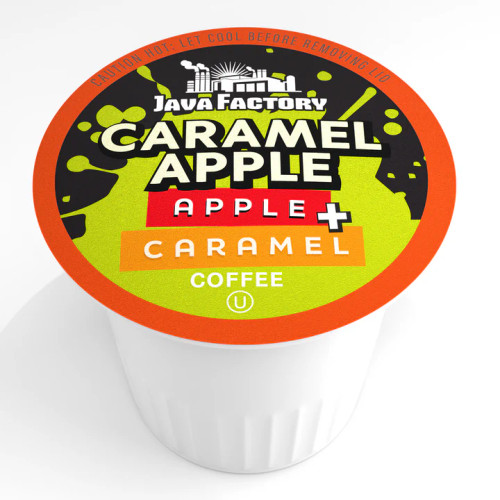 Limited Edition Fall Seasonal Flavor - Java Factory Caramel Apple brings the classic fall treat to your morning brew! Enjoy the flavors of Apple and Caramel delicately blended and balanced to create a flavor experience like none other.
