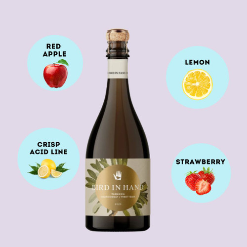 Fresh, elegant and beautifully crisp, this cool-climate Tasmanian Sparkling opens with bright citrus, green apple and delicate white florals, with subtle toasty notes.