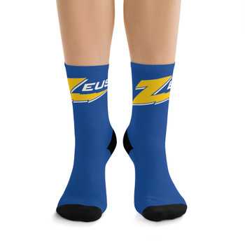 "Zeus" Royal Blue Polyester/Nylon Stretch Socks