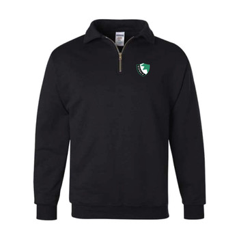 Black NuBlend® Quarter-Zip Cadet Collar Sweatshirt