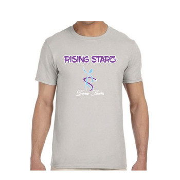 Unisex Ice Gray "Rising Starz" Cotton T-shirt