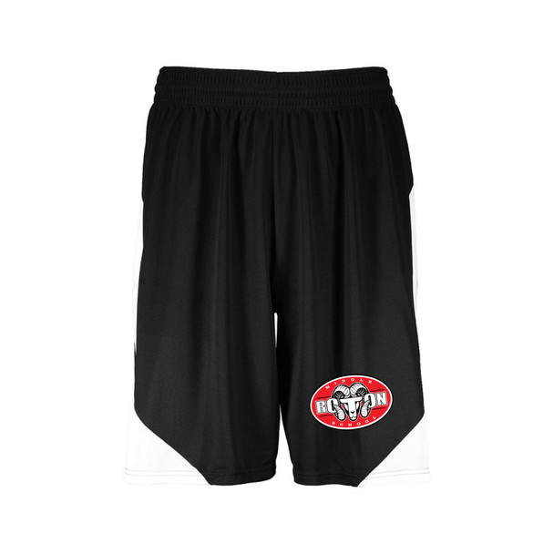 Unisex Black/White Trim Basketball Shorts