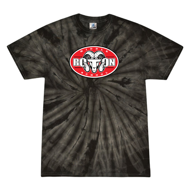 Unisex Spider Black Cotton Tie-Dye Tee