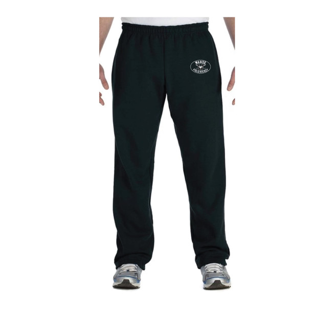 Unisex Black 50/50 Open Bottom Sweatpants