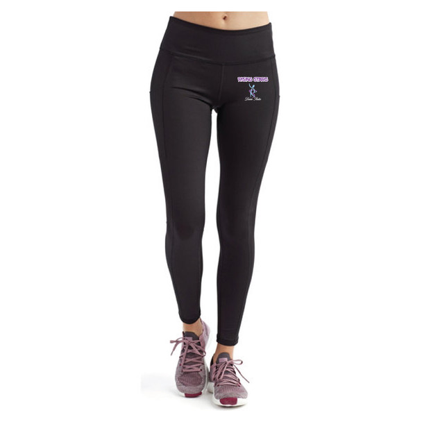 Ladies Black "Rising Starz" Performance Leggings