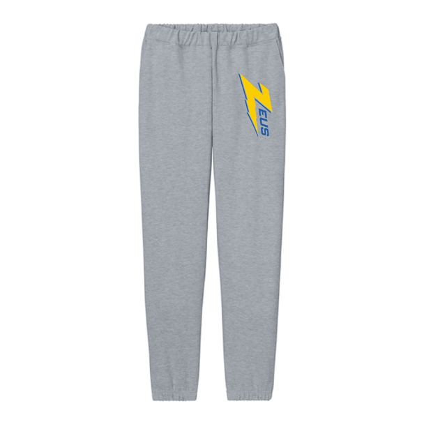 Zeus Unisex Sport Gray Softstyle Pocket Sweatpants