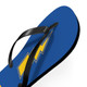 "Zeus" Royal/Black Polyester Suede Flip-Flops