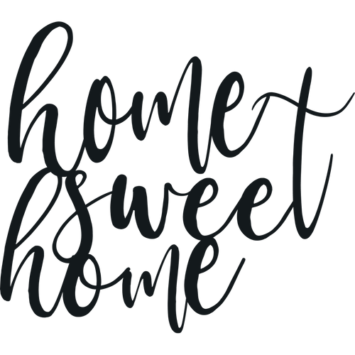 Home Sweet Home Cursive - Metal Wall Art