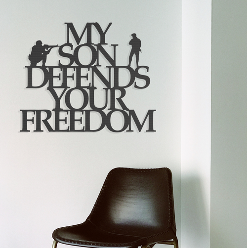 My Son Defends - Metal Wall Art