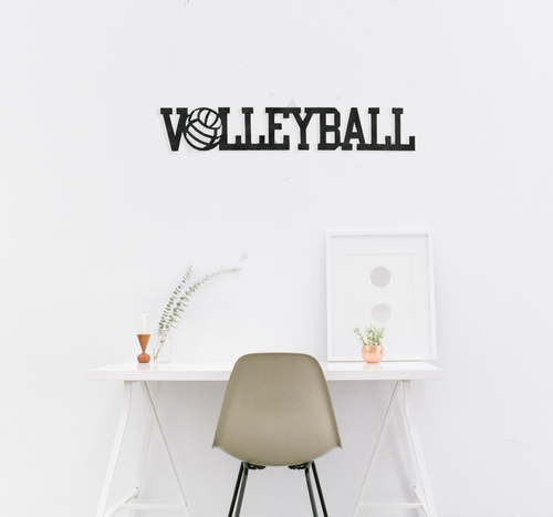 Volleyball Word - Metal Wall Art