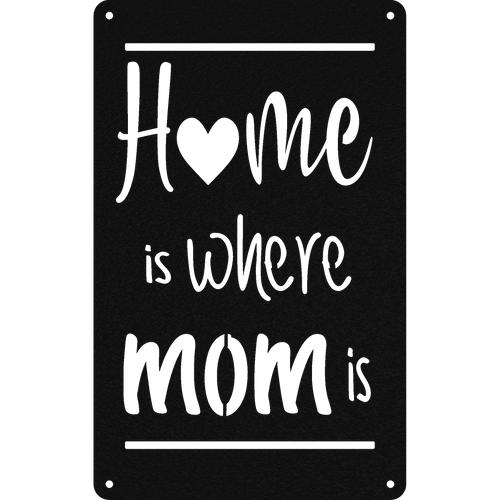 Home Is Where Mom Is - Metal Wall Art