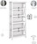 Tall 5 Shelf Bookcase In Pure White Oak Modern Farmhouse