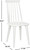 White Farmhouse Spindle Dining Chair Set Of 2 For Kitchen